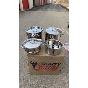 Calphalon Stainless Cookware Set Pots Pans Lids Pasta Insert